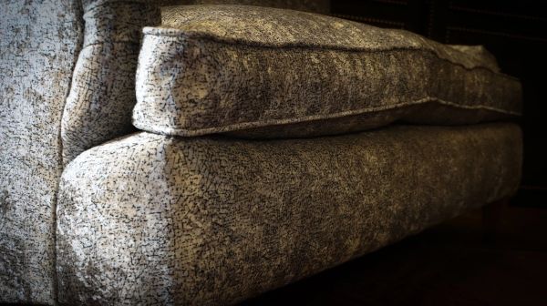George Smith Standard Arm Cushion Back Small 2 Seater Sofa Shimmering Velvet - Image 9