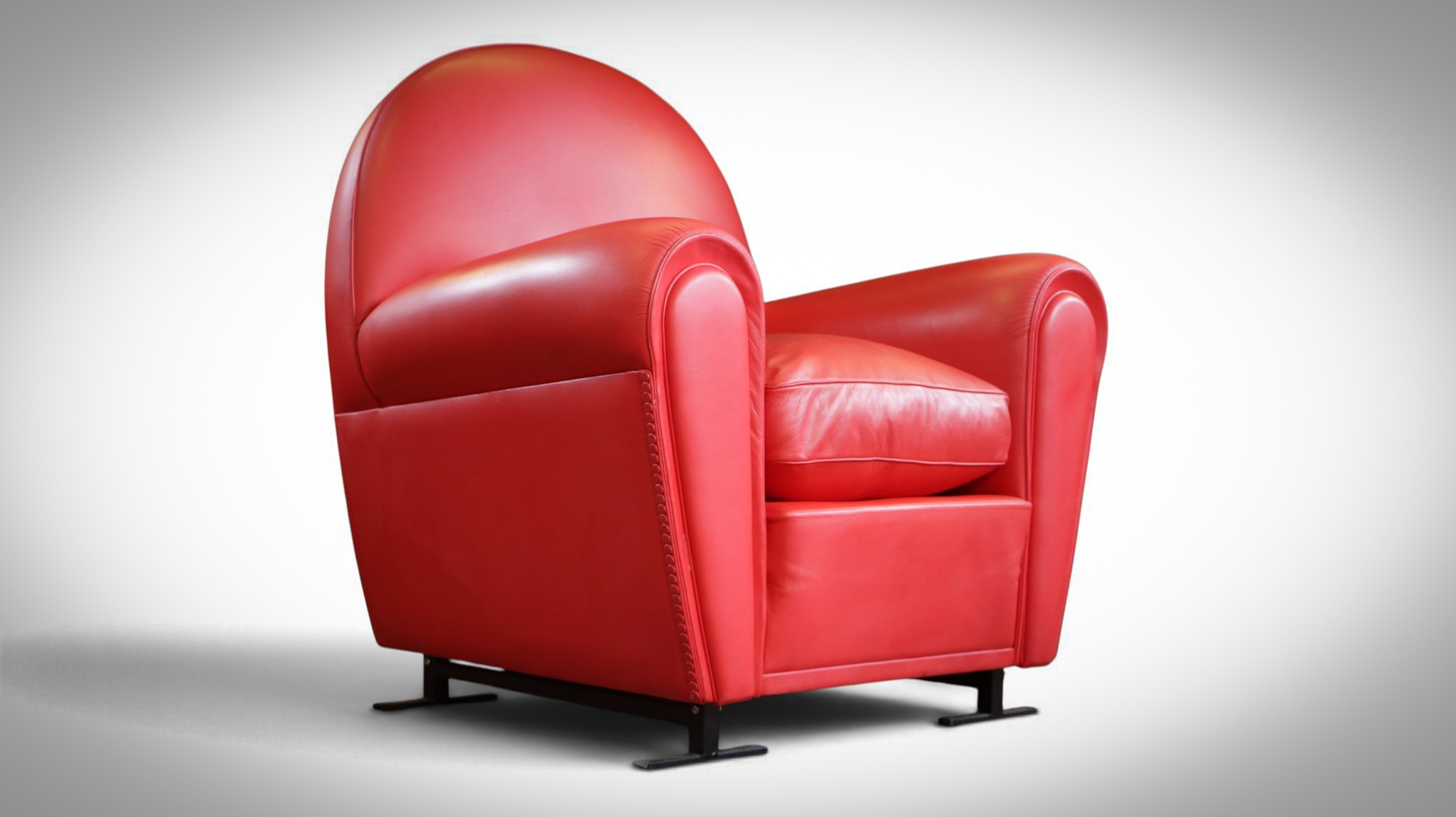 Poltrona Frau Vanity Fair Club Armchair Pelle Frau SC 127 Siam Leather