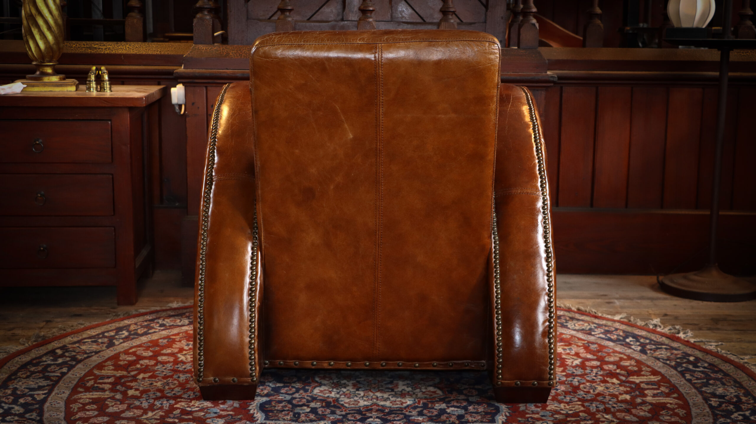 Timothy Oulton Rockefeller Leather Armchair Cigar Club Antique Whisky - Image 8