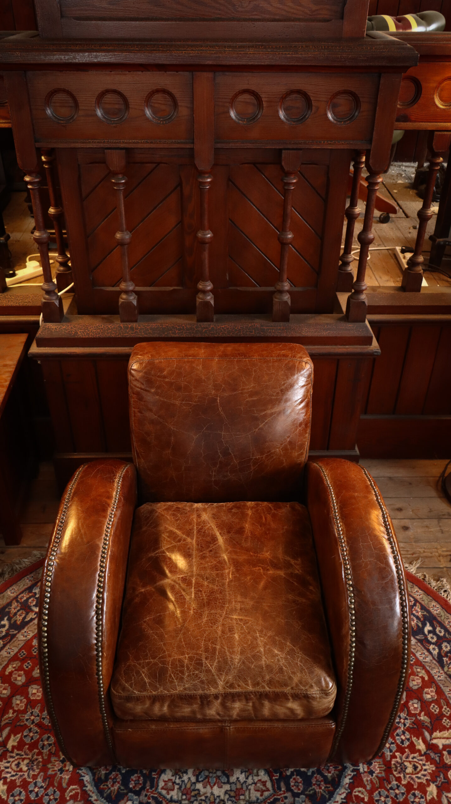 Timothy Oulton Rockefeller Leather Armchair Cigar Club Antique Whisky - Image 13